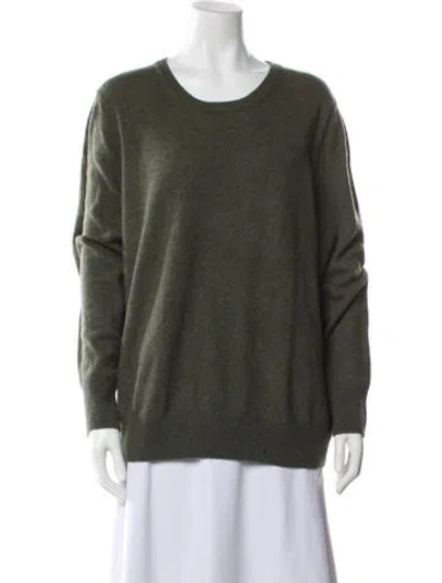 Pre-owned Naadam Cashmere Scoop Neck Sweater In Green