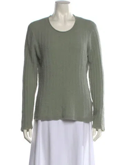 Pre-owned Naadam Cashmere Scoop Neck Sweater In Green