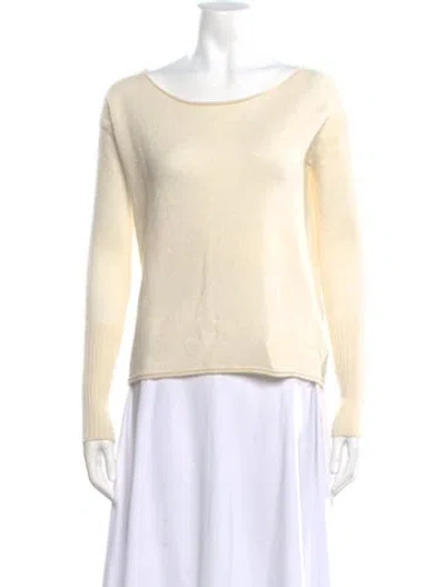 Pre-owned Naadam Cashmere Scoop Neck Sweater In Neutral