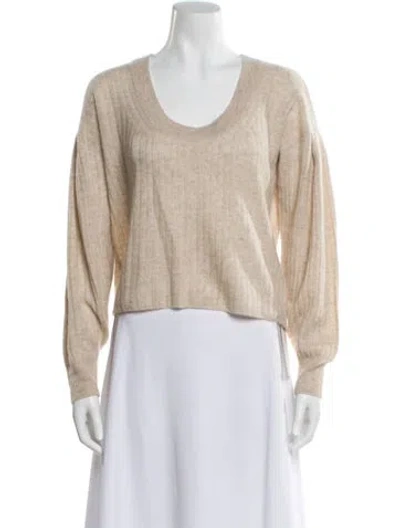 Pre-owned Naadam Cashmere Scoop Neck Sweater In Neutral