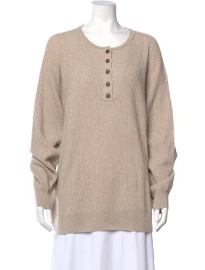 Pre-owned Naadam Cashmere Scoop Neck Sweater In Neutral