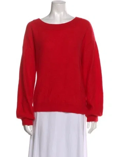 Pre-owned Naadam Cashmere Scoop Neck Sweater In Red