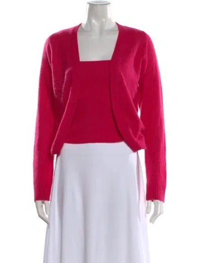 Pre-owned Naadam Cashmere Square Neckline Sweater In Pink