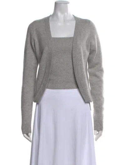 Pre-owned Naadam Cashmere Square Neckline Sweater W/ Tags In Gray
