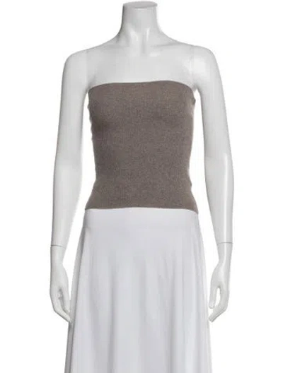 Pre-owned Naadam Cashmere Strapless Sweater W/ Tags In Grey