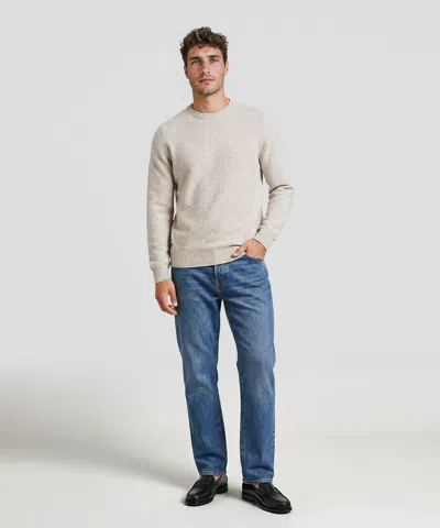 Naadam Cashmere Striped Crewneck Sweater In Neutral