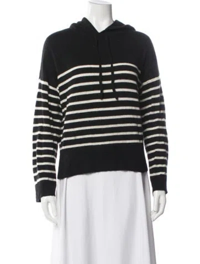 Pre-owned Naadam Cashmere Striped Sweater In Black