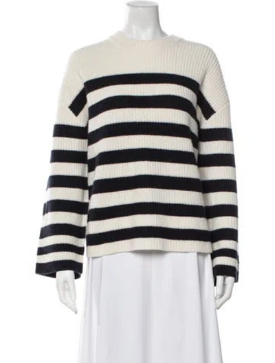 Pre-owned Naadam Cashmere Striped Sweater In Black/neutrals