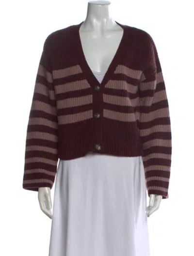 Pre-owned Naadam Cashmere Striped Sweater In Brown
