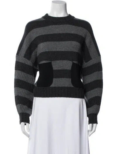 Pre-owned Naadam Cashmere Striped Sweater In Gray