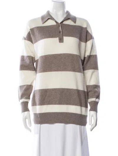 Pre-owned Naadam Cashmere Striped Sweater In Multi