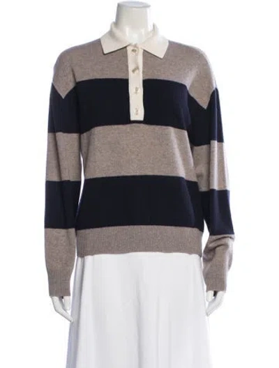 Pre-owned Naadam Cashmere Striped Sweater In Multicolor