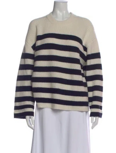 Pre-owned Naadam Cashmere Striped Sweater In Neutral