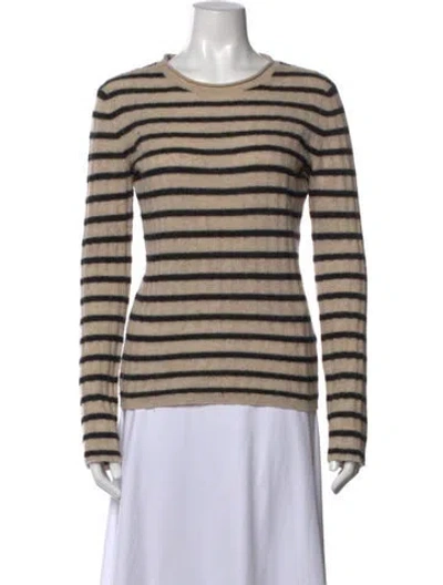 Pre-owned Naadam Cashmere Striped Sweater In Neutral