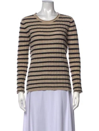 Pre-owned Naadam Cashmere Striped Sweater In Neutrals