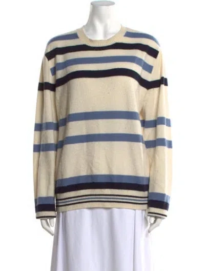 Pre-owned Naadam Cashmere Striped Sweater In Neutrals