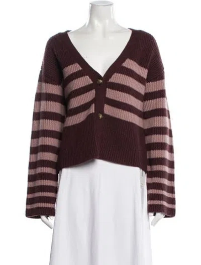 Pre-owned Naadam Cashmere Striped Sweater In Pink