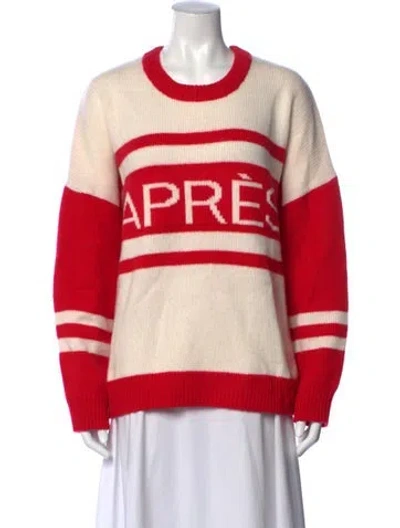 Pre-owned Naadam Cashmere Striped Sweater In Red