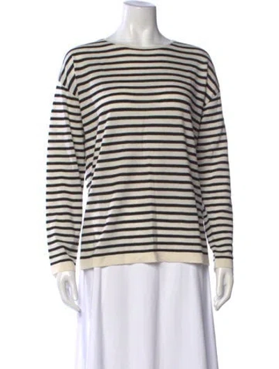Pre-owned Naadam Cashmere Striped Sweater W/ Tags In Neutrals