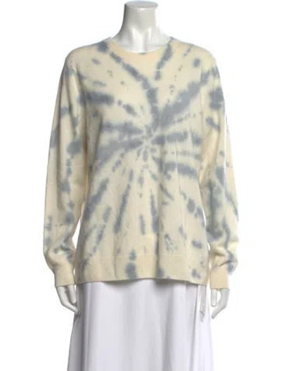 Pre-owned Naadam Cashmere Tie-dye Print Sweater In Neutral