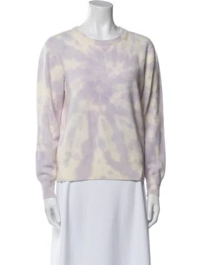 Pre-owned Naadam Cashmere Tie-dye Print Sweater In Purple