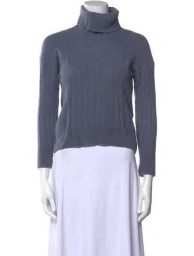 Pre-owned Naadam Cashmere Turtleneck Sweater In Blue