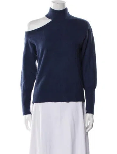 Pre-owned Naadam Cashmere Turtleneck Sweater In Blue
