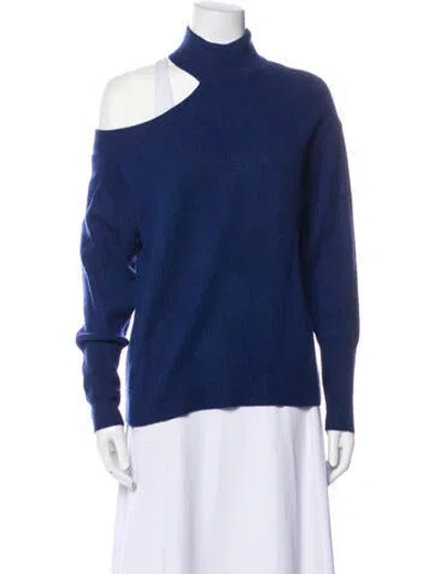 Pre-owned Naadam Cashmere Turtleneck Sweater In Blue