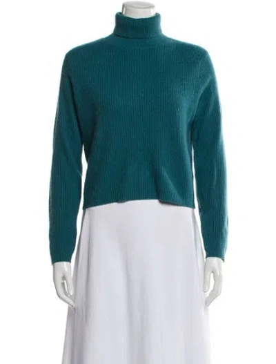 Pre-owned Naadam Cashmere Turtleneck Sweater In Blue