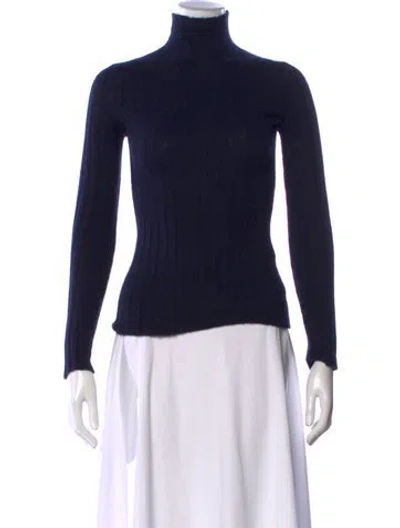 Pre-owned Naadam Cashmere Turtleneck Sweater In Blue