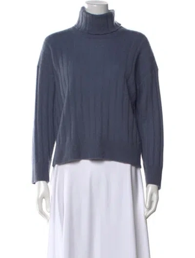 Pre-owned Naadam Cashmere Turtleneck Sweater In Blue