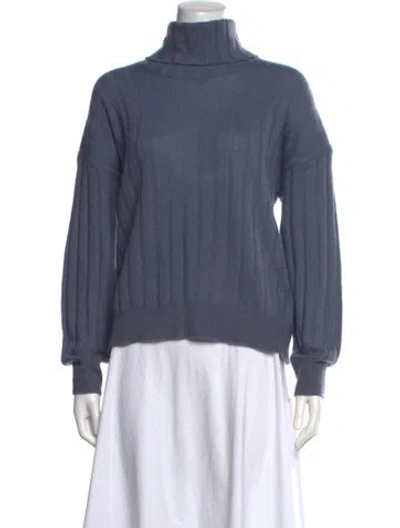 Pre-owned Naadam Cashmere Turtleneck Sweater In Blue