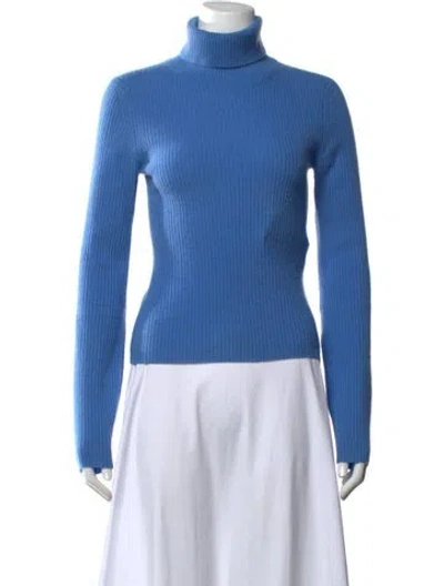 Pre-owned Naadam Cashmere Turtleneck Sweater In Blue