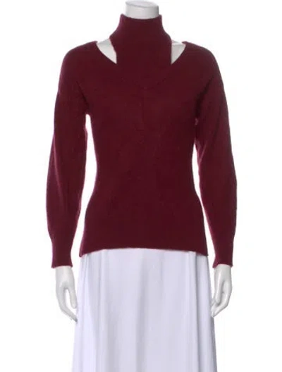 Pre-owned Naadam Cashmere Turtleneck Sweater In Burgundy