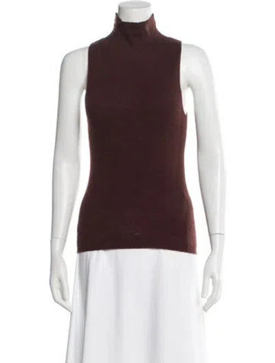 Pre-owned Naadam Cashmere Turtleneck Sweater In Burgundy