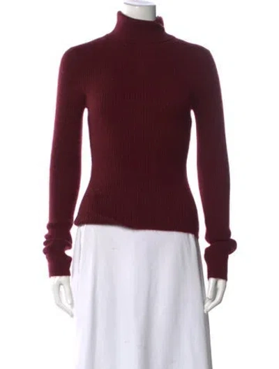 Pre-owned Naadam Cashmere Turtleneck Sweater In Burgundy