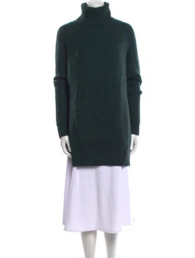 Pre-owned Naadam Cashmere Turtleneck Sweater In Green