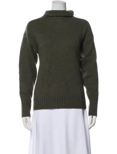 Pre-owned Naadam Cashmere Turtleneck Sweater In Green