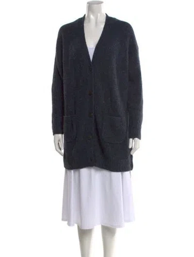 Pre-owned Naadam Cashmere Tweed Pattern Sweater In Blue