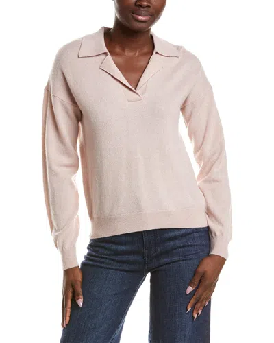 Naadam Cashmere V-neck Polo Sweater In Neutral
