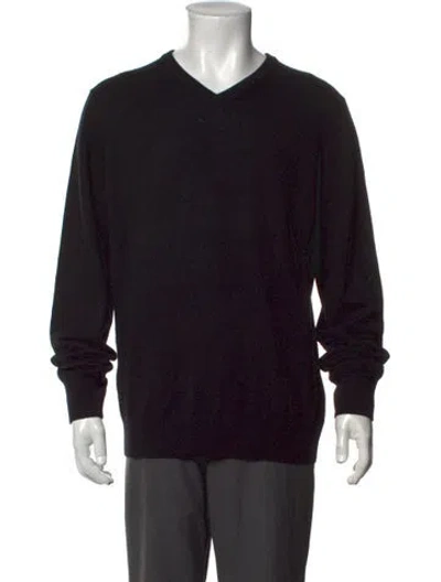 Pre-owned Naadam Cashmere V-neck Pullover In Black