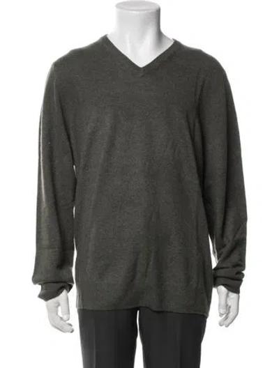 Pre-owned Naadam Cashmere V-neck Pullover W/ Tags In Green