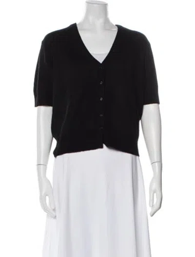 Pre-owned Naadam Cashmere V-neck Sweater In Black