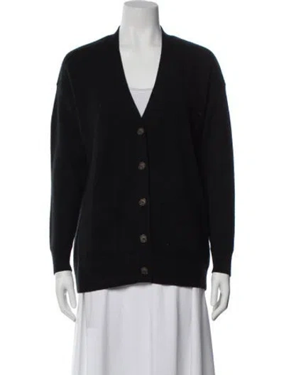 Pre-owned Naadam Cashmere V-neck Sweater In Black