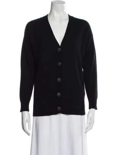 Pre-owned Naadam Cashmere V-neck Sweater In Black
