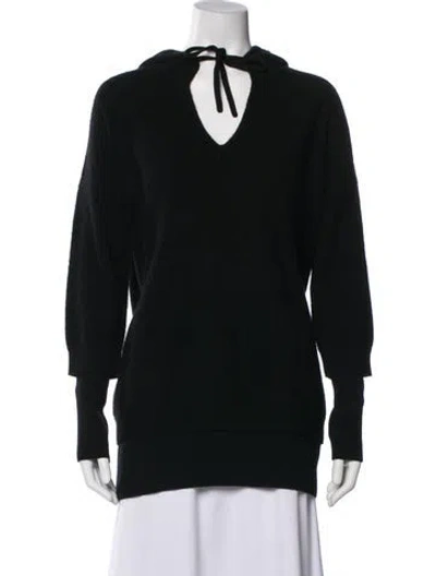Pre-owned Naadam Cashmere V-neck Sweater In Black