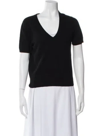Pre-owned Naadam Cashmere V-neck Sweater In Black