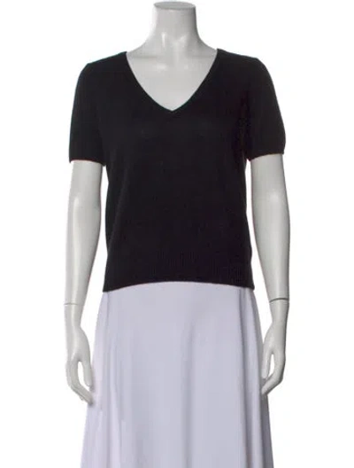 Pre-owned Naadam Cashmere V-neck Sweater In Black