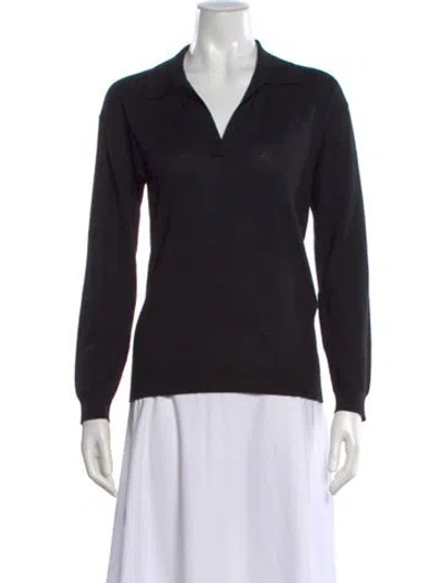 Pre-owned Naadam Cashmere V-neck Sweater In Black