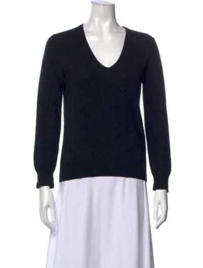 Pre-owned Naadam Cashmere V-neck Sweater In Black